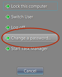 Windows 7 Change Password - Step 1