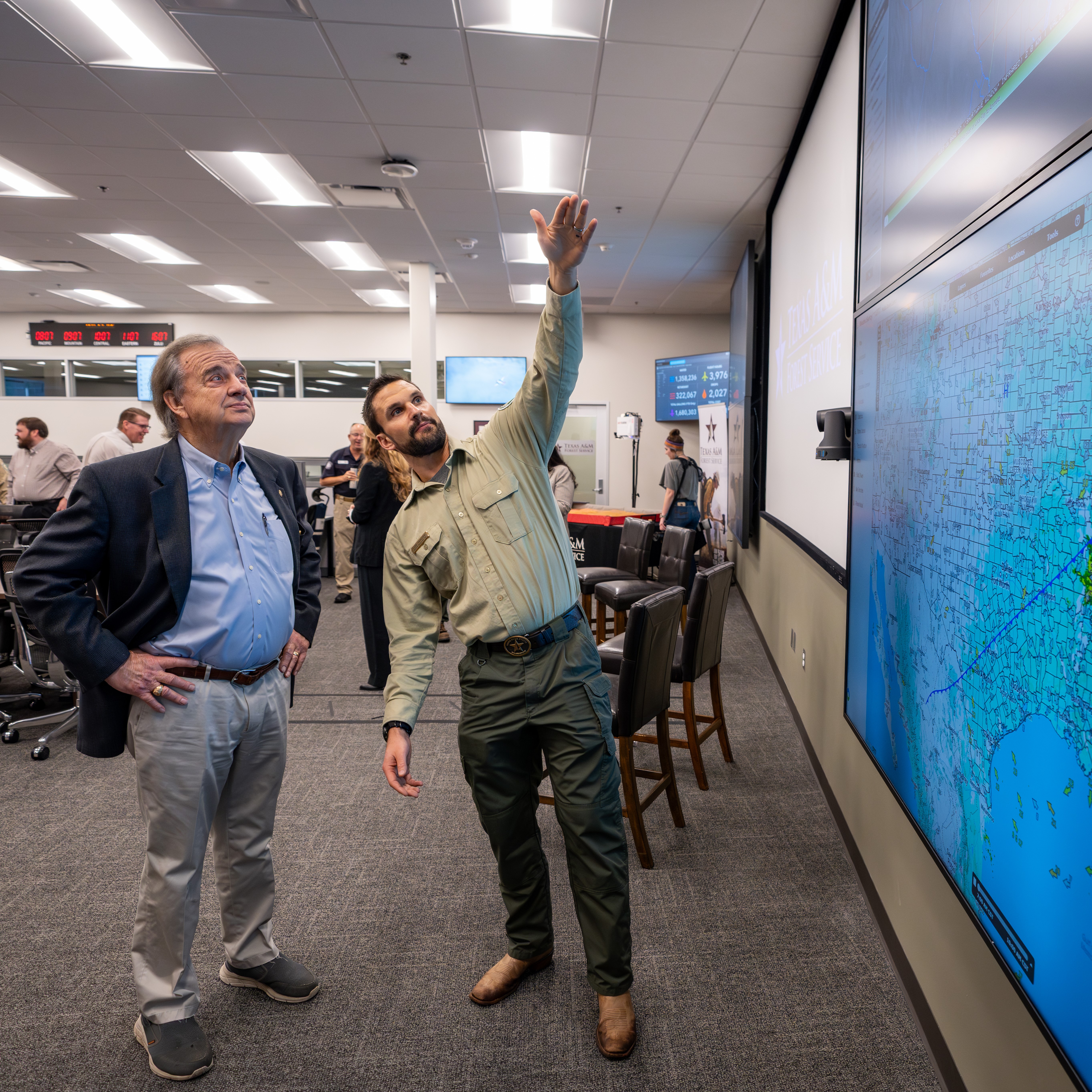 Texas A&amp;M Forest Service held a grand opening and ribbon cutting ceremony for the newly outfitted Emergency Operation Center in College Station today.