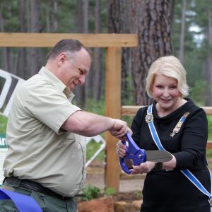 Texas A&M Forest Service and the Texas Society Daughters of the American Revolution (DAR) held a dedication and ribbon-cutting ceremony Sunday at the W.G. Jones State Forest Conservation Area in Conroe.