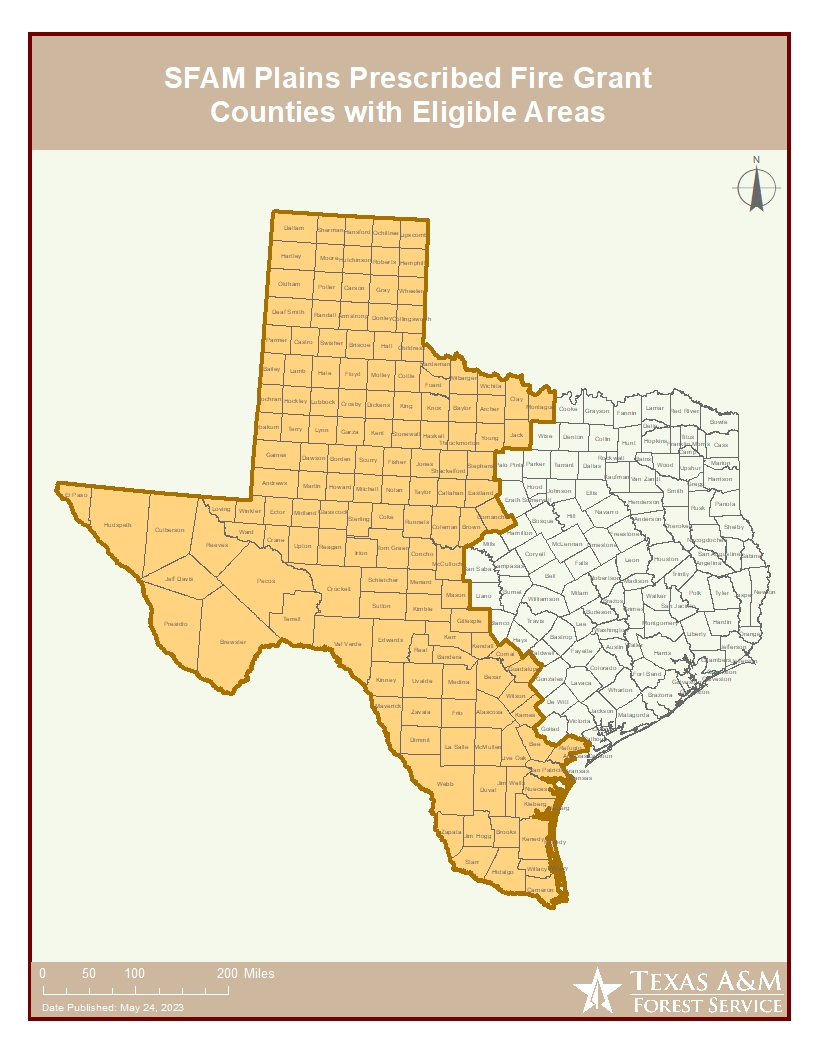 2023 SFAM Plains RX Grant Eligible Map