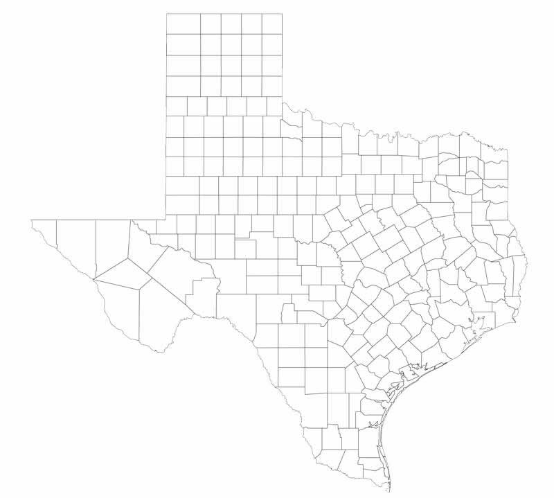 map of texas counties