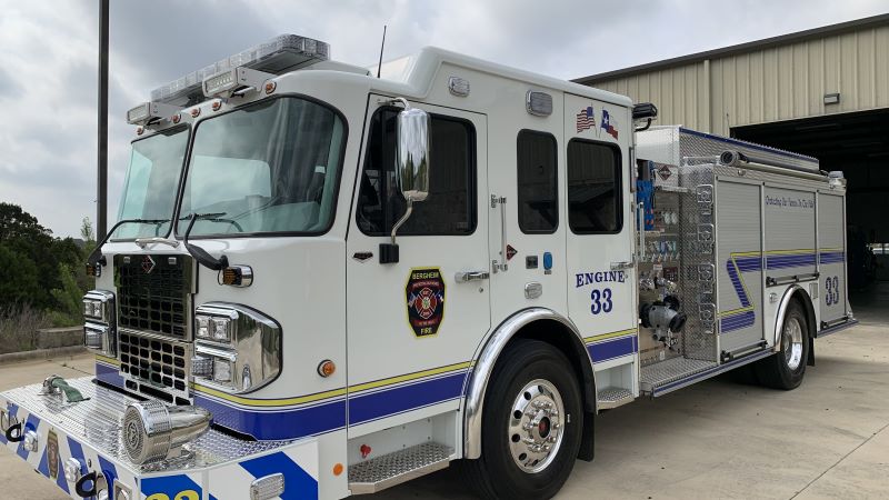 Bergheim VFD new fire truck shown from front side