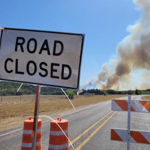 Road closes from wildfires