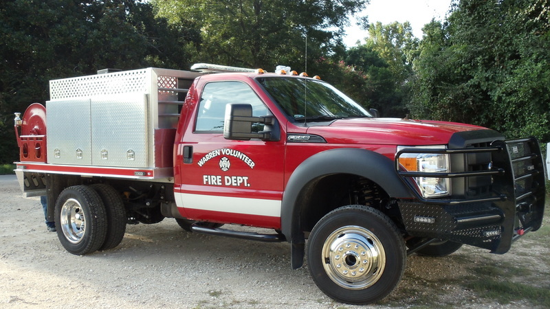 the new truck donated to the warren fire department