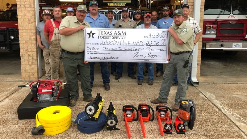 Woodville fire department receiving grant and equipment