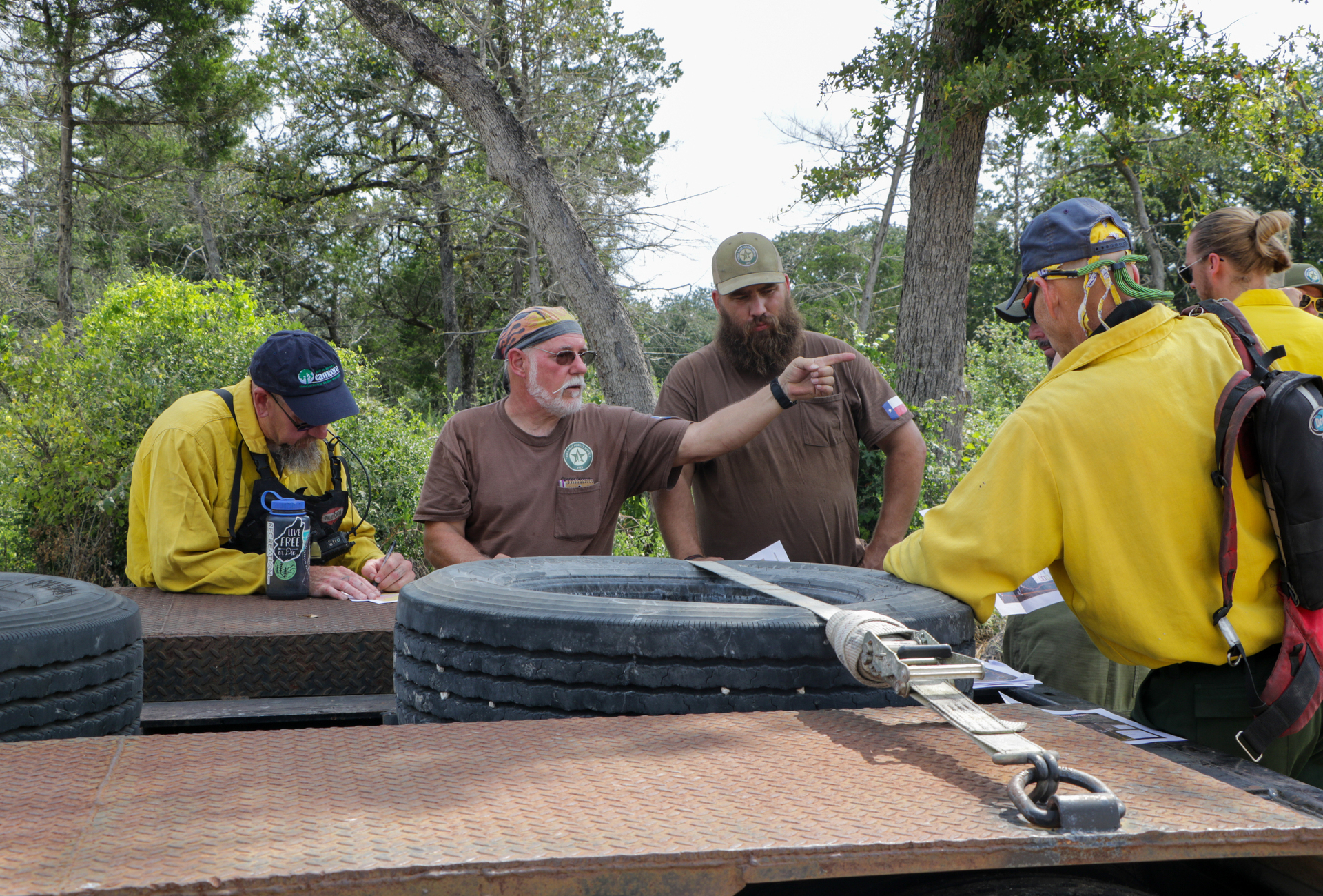 Community members working together