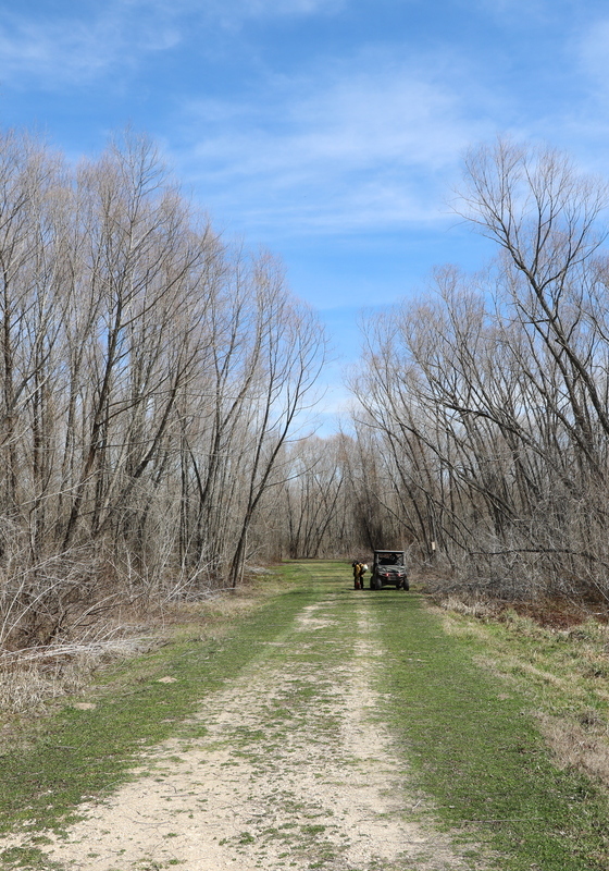 a road that runs through a private piece of land