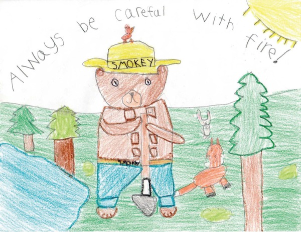 Calendario 2024 de ganadores del concurso de carteles Smokey Bear