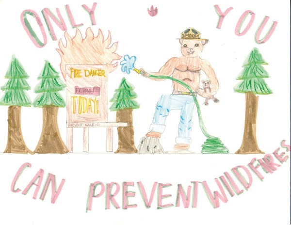 Calendario 2024 de ganadores del concurso de carteles Smokey Bear