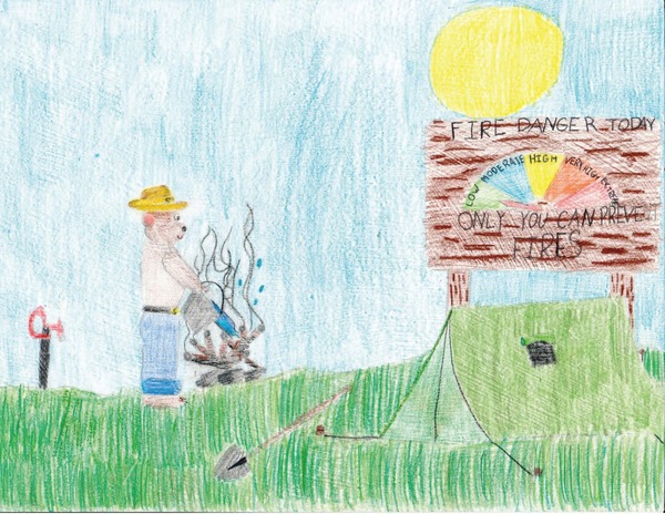 Calendario 2024 de ganadores del concurso de carteles Smokey Bear