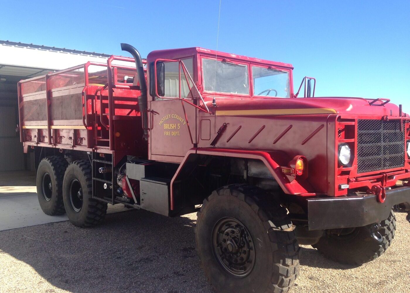 a closeup of a red firetruck