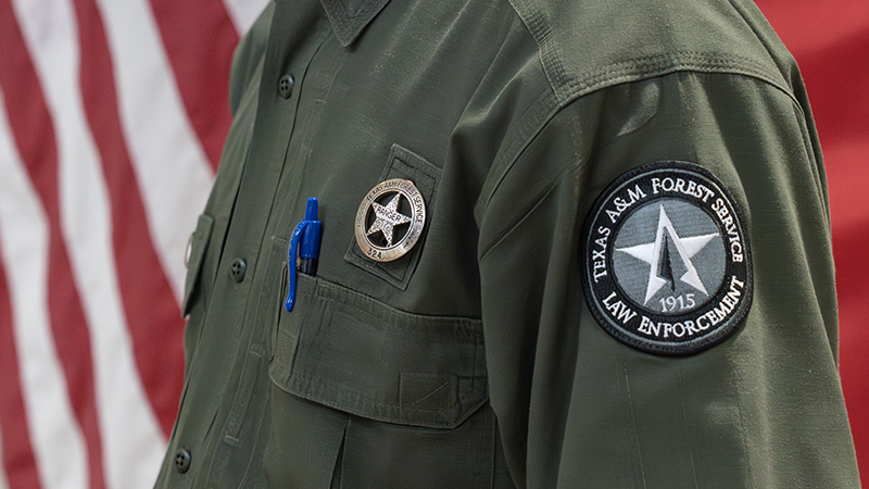 A Texas A&M Forest Service Law Enforcement Officer.