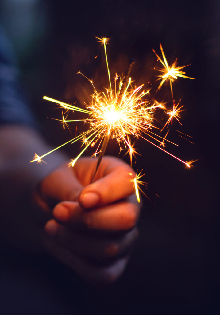Sparkler held by hand